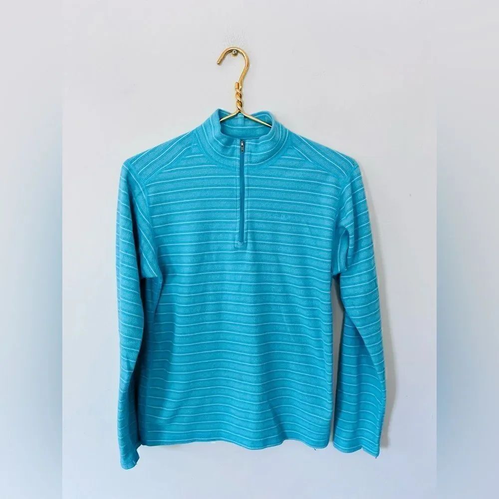 Patagonia | girls blue fleece quart zip up top
